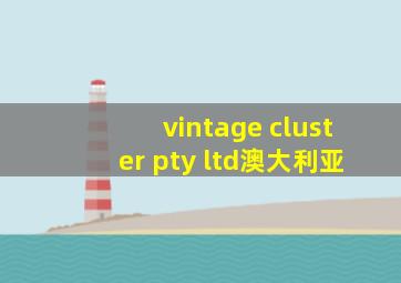 vintage cluster pty ltd澳大利亚